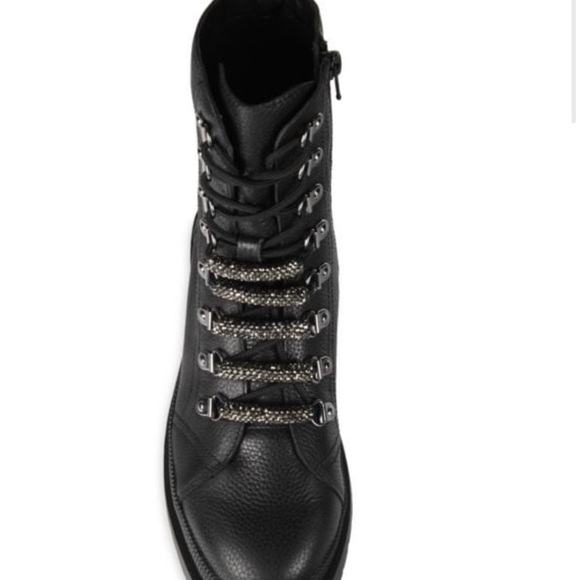 New Steve Madden Swivel Leather Combat Boots - Picture 5 of 5